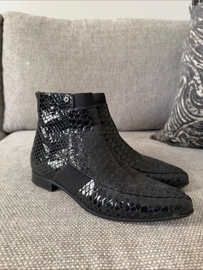Jimmy Choo Black Textured Chukka Boots - Men's